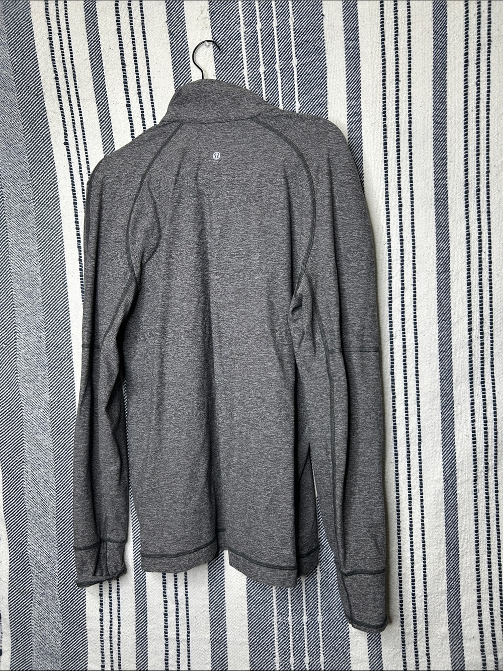 Mens Lululemon Marled Grey Performance 1/2 Zip Pullover - Picture 3 of 3